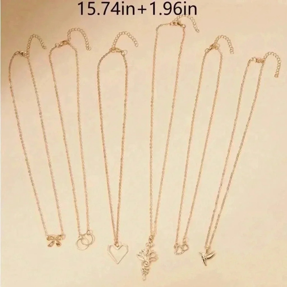 ⚠️Clearance 6pcs Yellow Gold Necklaces - Picture 3 of 3